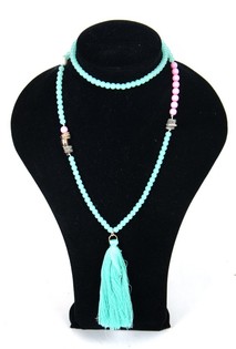 Ogrlica Mint Zelena - Ibiza Stil (1 kos)