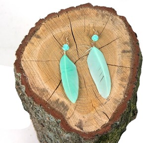 Uhani s Peresom Mint Ibiza Stil (1 kos)