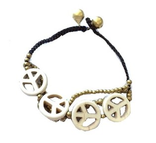 Zapestnica Ibiza Krem Peace (1 kos)