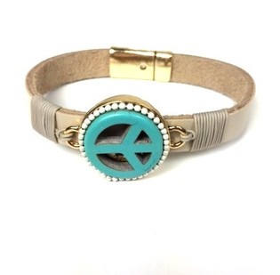 Zapestnica Taupe/Krem Peace (Ibiza Stil)