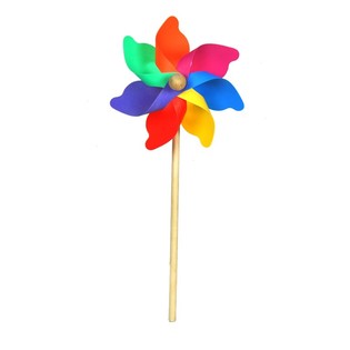 Robustni leseni vetrni mlinčki 38 cm (12 kosov)
