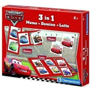 IGRA 3 V 1 DISNEY PIXAR CARS - MEMO - DOMINO - LOTO