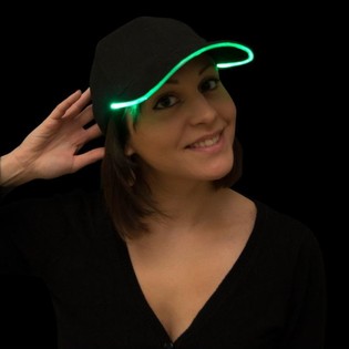 SVETLEĆA LED KAPA / PARTY CAPS - BARVA: ZELENA (12 KOS)