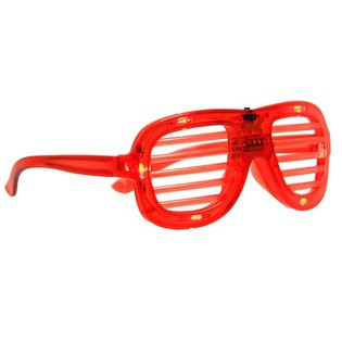 Očala SHUTTER SHADES z LED Osvetlitvijo - Barva: Rdeāa (12 kos)