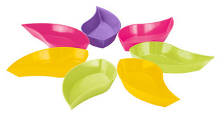 Zak! Designs Skledice za Prigrizke Flora Listi, 7-delni Set (1 set)
