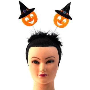 Halloween Obroč za Lase z Bučami (6 kos)