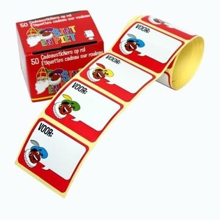 SINTERKLAAS NALEPKE ZA DARILA NA ROLI, 50 KOS (10 pakiranj)