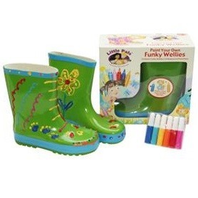 FUNKY WELLIES - POBARVAJ SVOJE &Scaron;KORNJE - ZELENA / VELIKOST: 30
