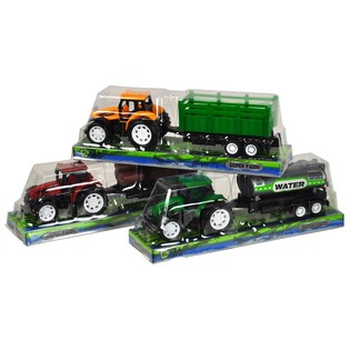 Igrača traktor s prikolico na blisterju 21 cm (6 kosov)
