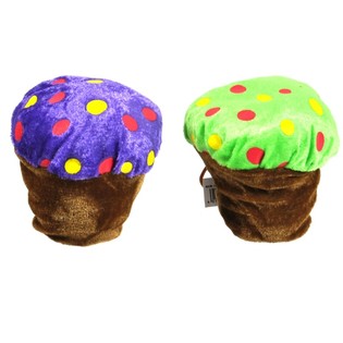 Barvit plišast cupcake 10 cm (24 kos)