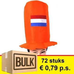 ***AKCIJA ZA VEČJE KOLIČINE*** VISOK ORANŽEN KLOBUK (72 kos.)