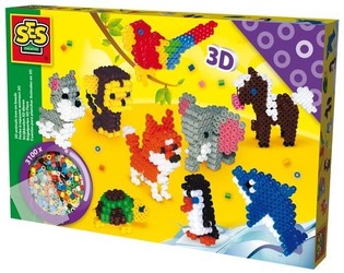 SES Likovni komplet s perlicami za likanje 3D Živali (1 kos)
