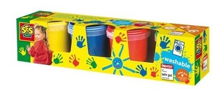 SES Prstne barve, set 4x150ml (4 barve) (1 kos)