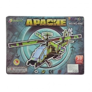 Velika 3D sestavljanka &ndash; Helikopter Apache (3 kosi)