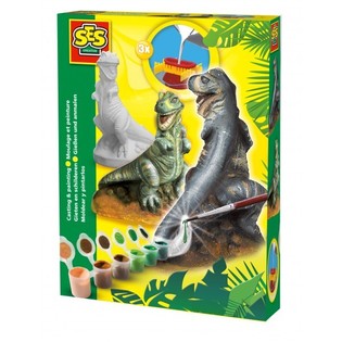 SES Ulivanje gipsa in barvanje - Dino T-Rex (1 kos)