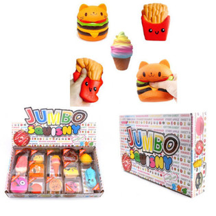 JUMBO Squishies v Displayu (12 kos) - Di&scaron;eče Antistresne Igrače