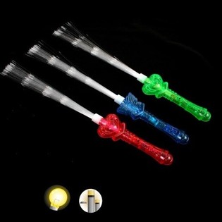 Velike Svetleče LED Palice z Optičnimi Vlakni, 40 cm (48 kos)