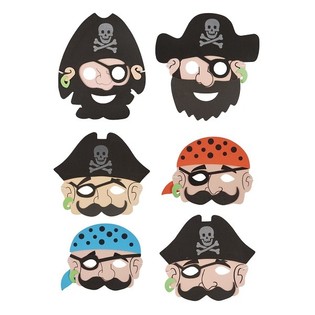 Piratske maske iz pene za fante (24 kos)