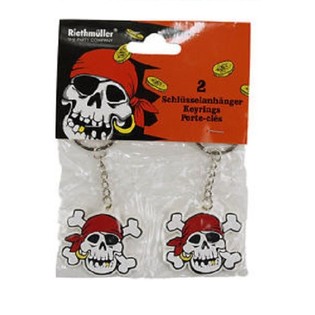 Set 10 kompletov po 2 obeska za ključe Pirati