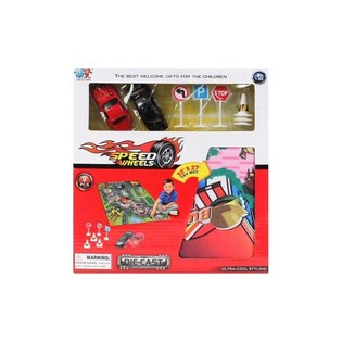 SET AVTOMOBILČKOV DIE CAST S PODLOGO ZA IGRO (6 kos)