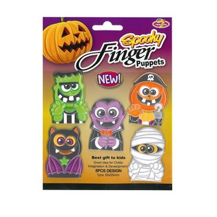 HALLOWEEN 5x STRAŠNE PRSTNE LUTKE NA KARTICI (48 kos)