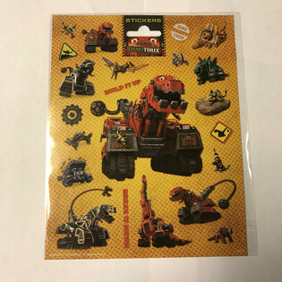 Veliki listi nalepk Dinotrux, 20x16 cm (10 kosov)
