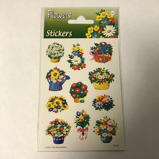 List z Nalepkami: Cvetje, 16 x 9 cm (10 kos)
