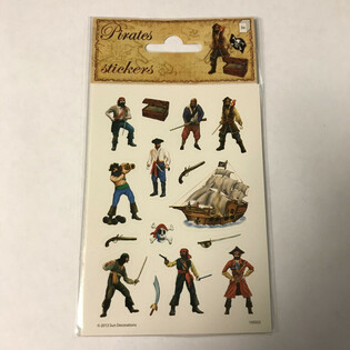 LIST Z NALEPKAMI: PIRATI, Dim. 16 x 9 cm (10 kos.)