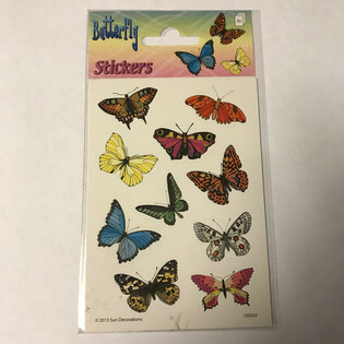 LIST Z NALEPKAMI: METULJI, vel. 16 x 9 cm (10 kosov)