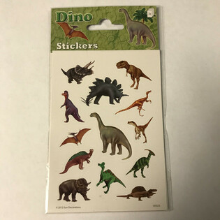 LISTI Z NALEPKAMI: DINOZAVRI, 16 x 9 cm (10 kos.)