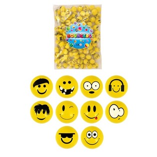 SMILEY SKAKOČE ŽOGICE, 3.3 cm (100 kosov)
