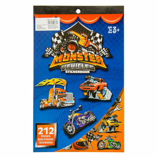 Knjiga z nalepkami Monster Truck 212-delna (12 kos)