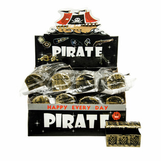 Mini piratska skrinja z zakladom v displayu (24 kos.)