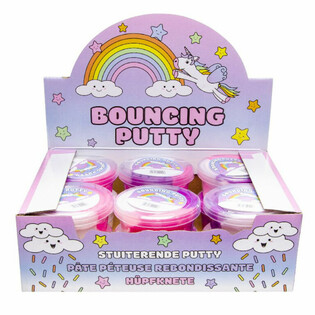 Unicorn Skakajoči Plastelin - Display (12 kosov)