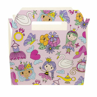 Otroška Škatla za Meni Princeska - Menu Box - 22,5 x 12 x 9,5 cm (24 kos)