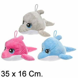 VELIK PLI&Scaron;ASTI DELFIN, 35 CM - ME&Scaron;ANE BARVE (6 kosov)