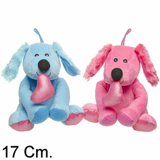 PLI&Scaron;ASTI PES S SRCEM - 17 CM - MIX BARV (12 kos.)