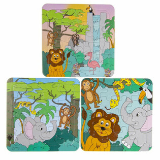 Mix Jungle Puzzle (14x14 cm) - Paket 50 kosov