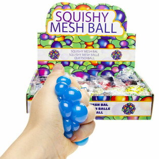 SQUISHY ŽOGA - Premer: 5 CM - ME&Scaron;ANE ŽIVE BARVE V ZASLONU (24 kos)