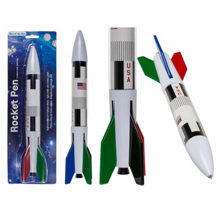 MEGA POCENI | Velik XL Kemični Svinčnik Raketa s 4 Barvami (12 kos)