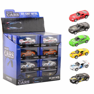 DIE CAST SUPER ŠPORTNI AVTOMOBILI, MERILO 1:43 V DISPLAYU (24 kos)