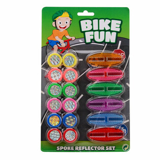 BIKE FUN - 18-delni Set Kolo Odsevnikov za Napere na Kartonu (1 kos)