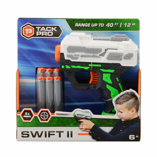 Pištola na puščice Tack Pro Swift II s 6 mehkimi puščicami