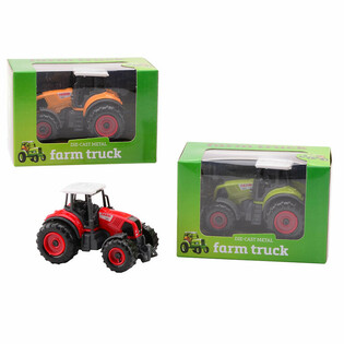FARM MASTERS - Kovinski traktor v darilni škatli (12 kosov)