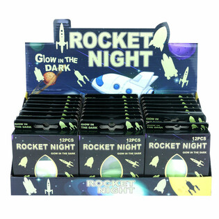 SVETLEČE RAKETE IN VESOLJE ZA NA STROP GLOW IN THE DARK V ZASLONU (24 kos)