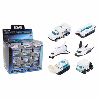 DIE CAST - SPACE ADVENTURE - Vesoljska vozila, merilo 1:64 - v stojalu (48 kosov)