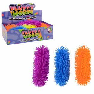Velik Fluffy Črv 22 cm - Display (12 kos)