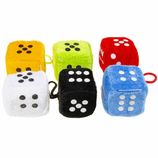 Plišaste Kocke - Mix Barv 4,5 x 4,5 cm (24 kos)