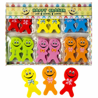 Vesele radirke Smiley 2-delne (36 setov)