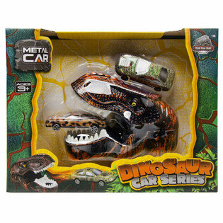 IZSTRELJEVALNIK AVTOMOBILČKOV DINOZAVER - LUKSUZNA DARILNA ŠKATLA (2 KOSA)